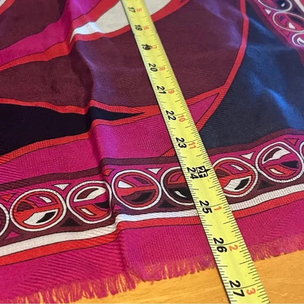 Emilio Pucci Pink and Black Scarf - Picture 2 of 5